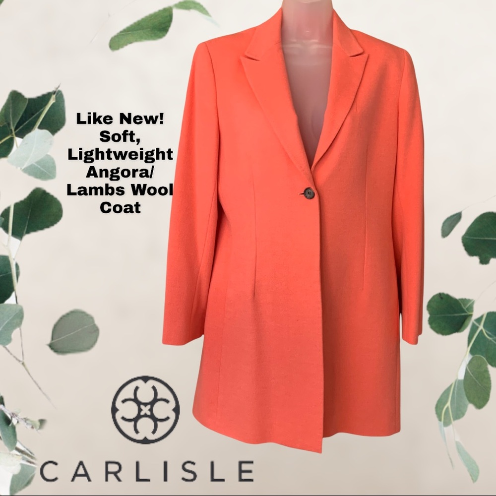 Carlisle Vibrant Orange Wool Blazer